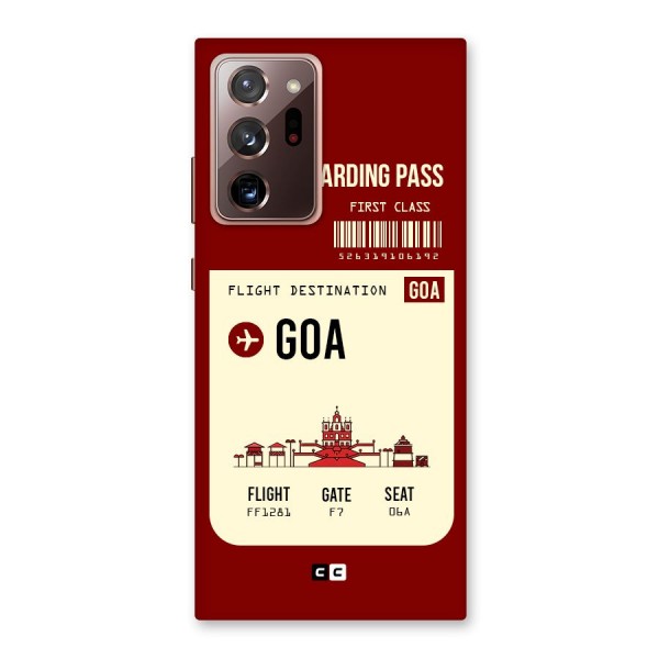 Goa Boarding Pass Back Case for Galaxy Note 20 Ultra