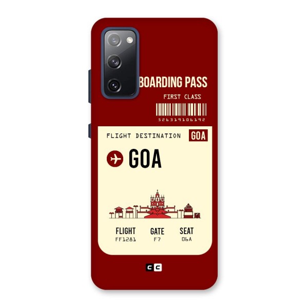 Goa Boarding Pass Back Case for Galaxy S20 FE