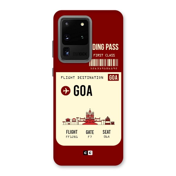 Goa Boarding Pass Back Case for Galaxy S20 Ultra