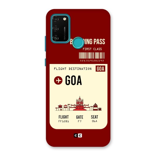 Goa Boarding Pass Back Case for Honor 9A