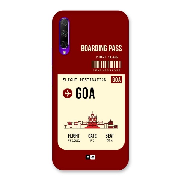 Goa Boarding Pass Back Case for Honor 9X Pro