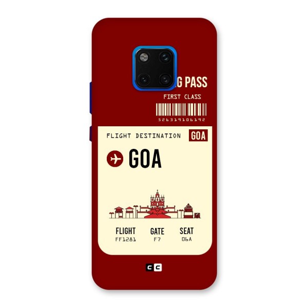 Goa Boarding Pass Back Case for Huawei Mate 20 Pro