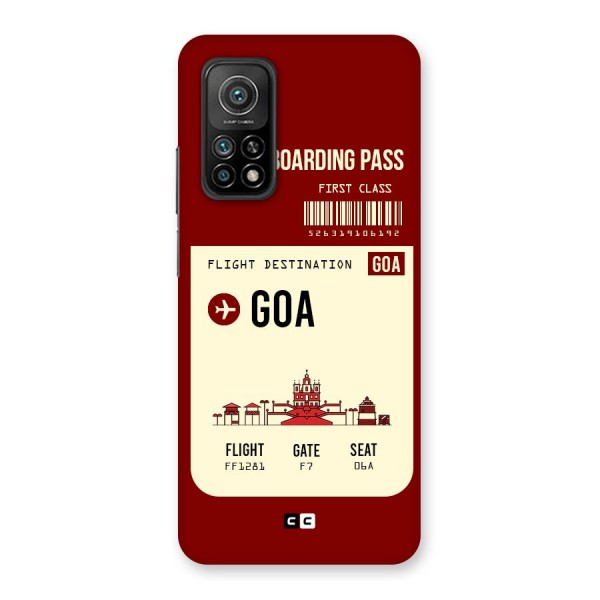 Goa Boarding Pass Back Case for Mi 10T 5G