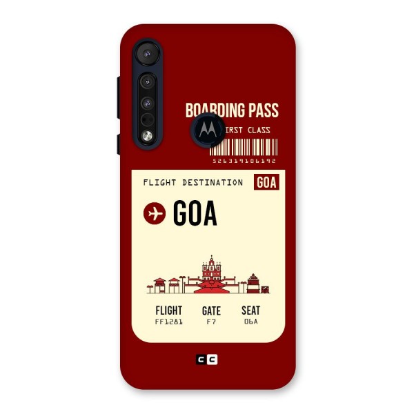 Goa Boarding Pass Back Case for Motorola One Macro