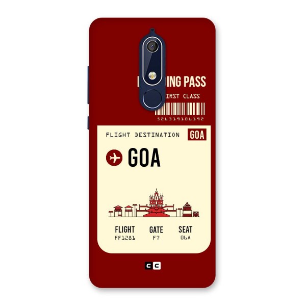 Goa Boarding Pass Back Case for Nokia 5.1