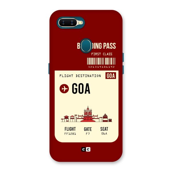 Goa Boarding Pass Back Case for Oppo A12