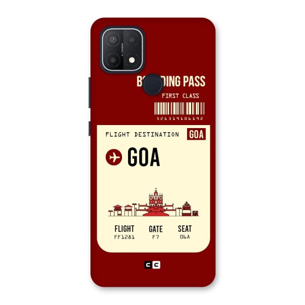 Goa Boarding Pass Back Case for Oppo A15s