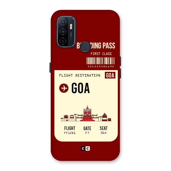 Goa Boarding Pass Back Case for Oppo A32