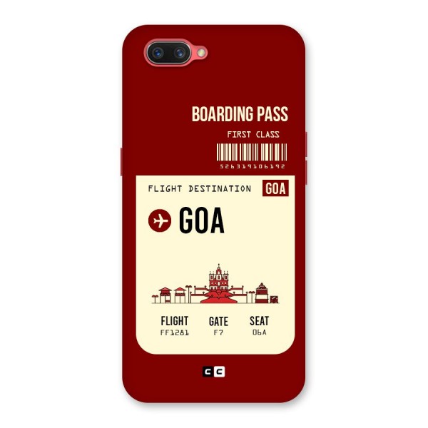 Goa Boarding Pass Back Case for Oppo A3s
