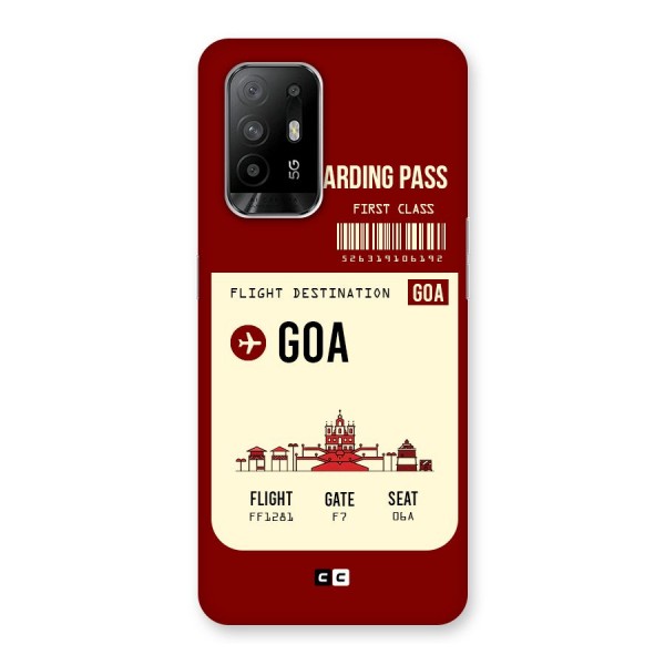 Goa Boarding Pass Back Case for Oppo F19 Pro Plus 5G