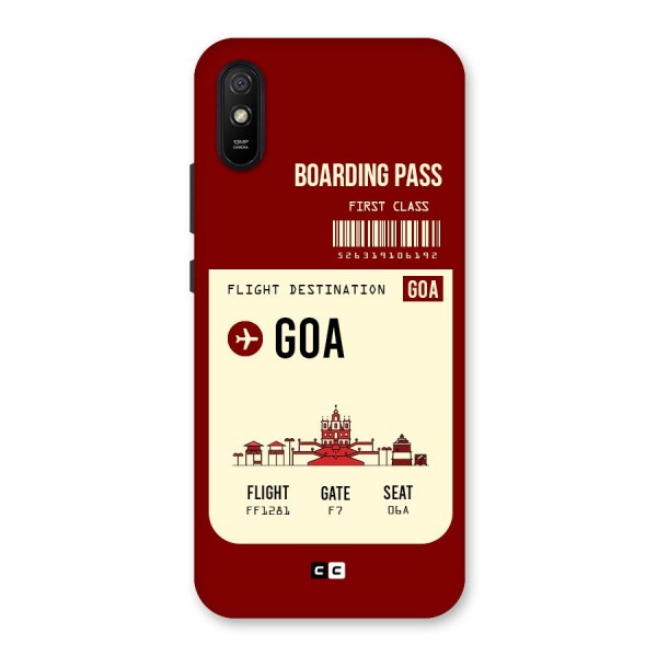 Goa Boarding Pass Back Case for Redmi 9A