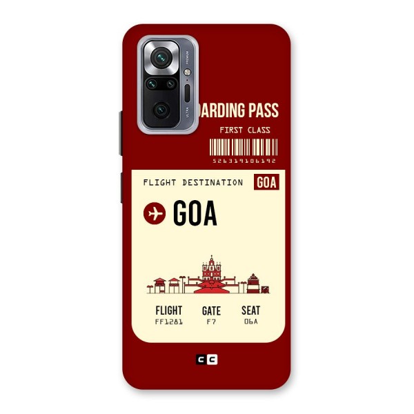 Goa Boarding Pass Back Case for Redmi Note 10 Pro Max