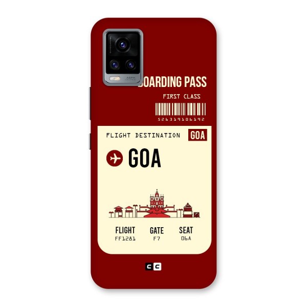 Goa Boarding Pass Back Case for Vivo V20