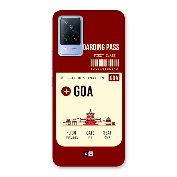 Goa Boarding Pass Back Case for Vivo V21 5G