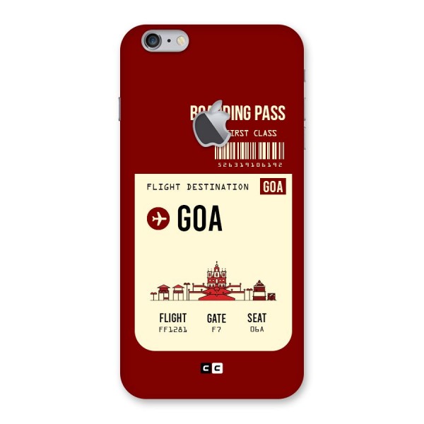 Goa Boarding Pass Back Case for iPhone 6 Plus 6S Plus Logo Cut
