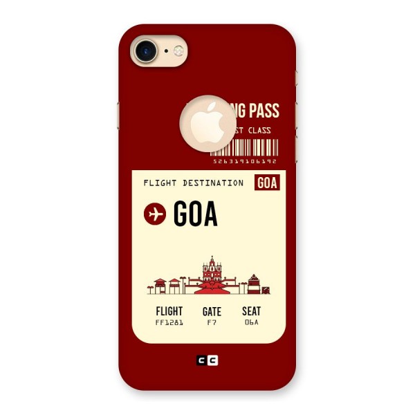 Goa Boarding Pass Back Case for iPhone 8 Logo Cut