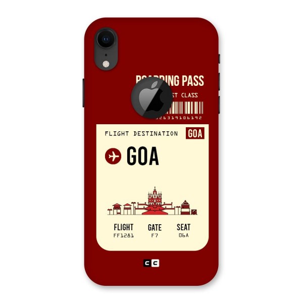 Goa Boarding Pass Back Case for iPhone XR Logo Cut