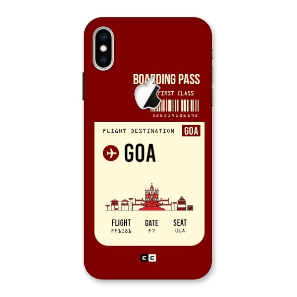 Goa Boarding Pass Back Case for iPhone XS Max Apple Cut