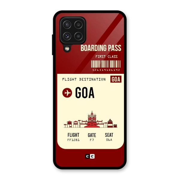 Goa Boarding Pass Glass Back Case for Galaxy A22 4G