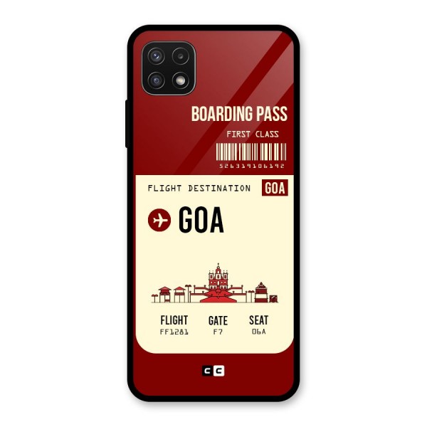 Goa Boarding Pass Glass Back Case for Galaxy A22 5G