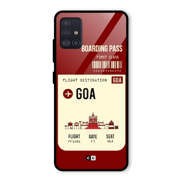 Goa Boarding Pass Glass Back Case for Galaxy A51