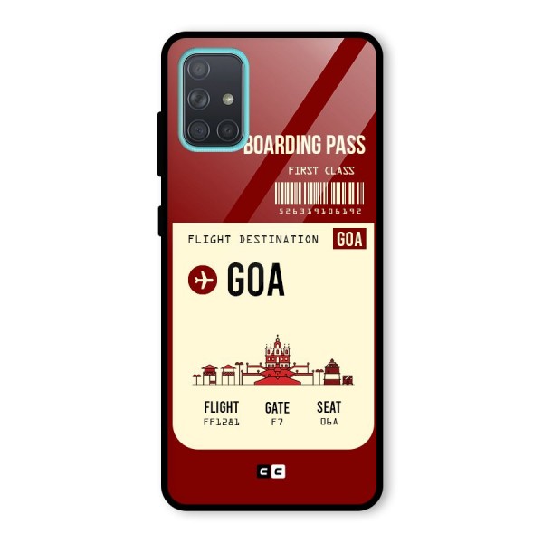Goa Boarding Pass Glass Back Case for Galaxy A71