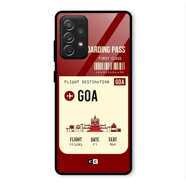 Goa Boarding Pass Glass Back Case for Galaxy A72