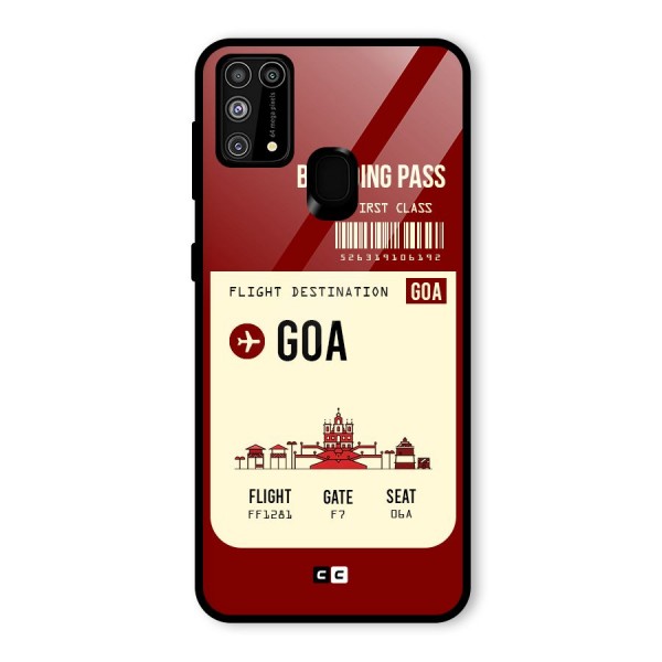 Goa Boarding Pass Glass Back Case for Galaxy M31