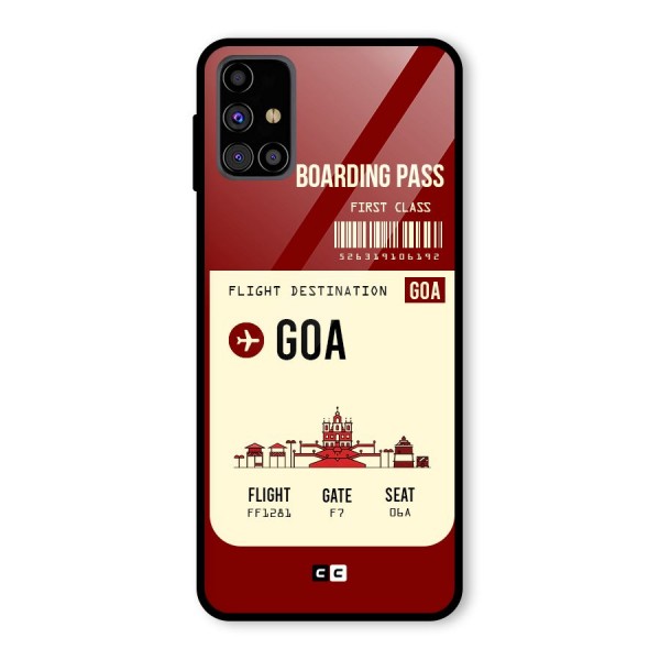 Goa Boarding Pass Glass Back Case for Galaxy M31s