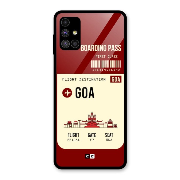 Goa Boarding Pass Glass Back Case for Galaxy M51