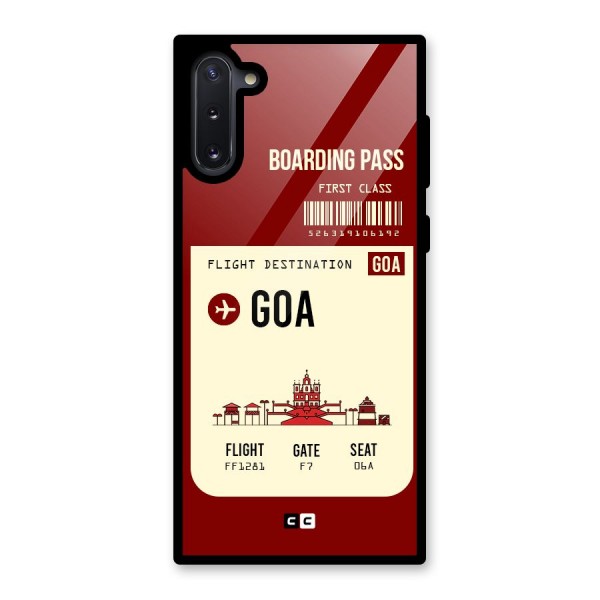 Goa Boarding Pass Glass Back Case for Galaxy Note 10