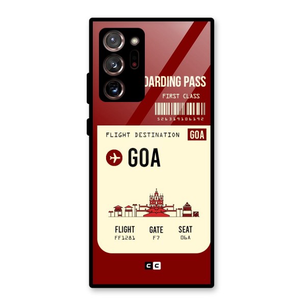 Goa Boarding Pass Glass Back Case for Galaxy Note 20 Ultra