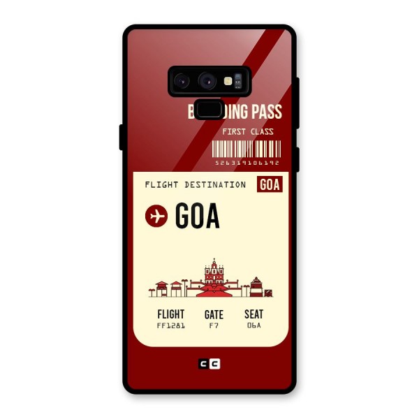 Goa Boarding Pass Glass Back Case for Galaxy Note 9