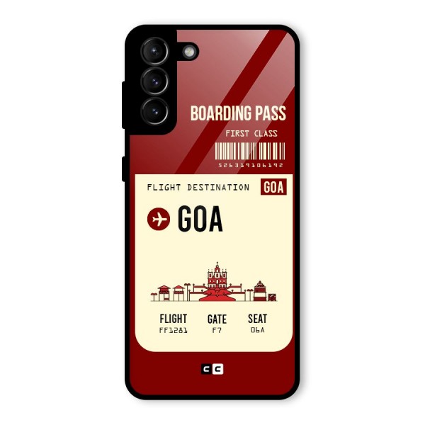 Goa Boarding Pass Glass Back Case for Galaxy S21 Plus