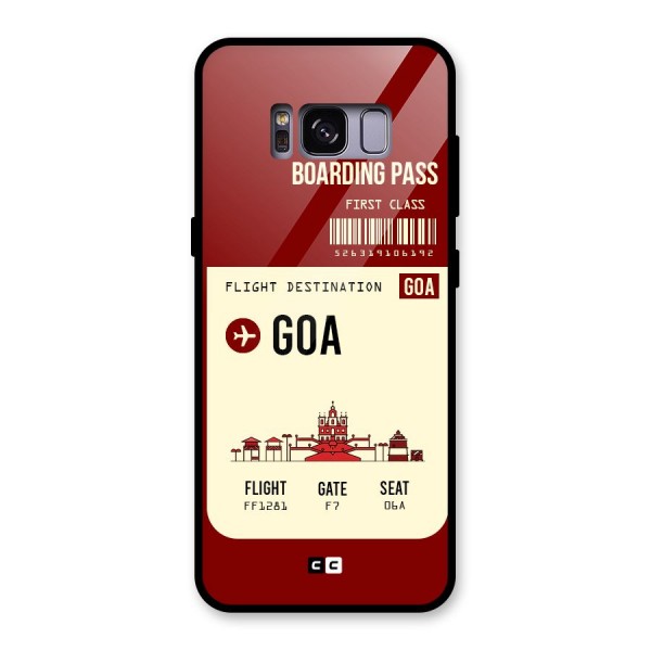 Goa Boarding Pass Glass Back Case for Galaxy S8