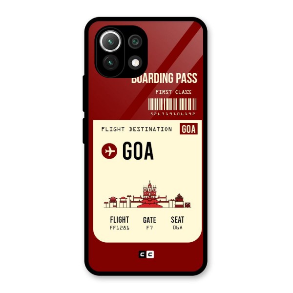 Goa Boarding Pass Glass Back Case for Mi 11 Lite NE 5G