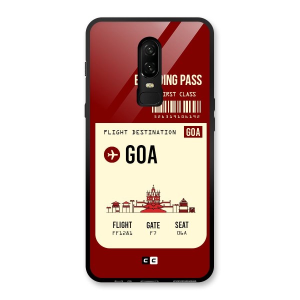 Goa Boarding Pass Glass Back Case for OnePlus 6