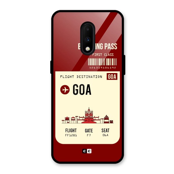 Goa Boarding Pass Glass Back Case for OnePlus 7