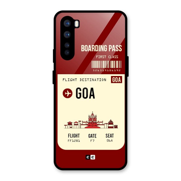 Goa Boarding Pass Glass Back Case for OnePlus Nord