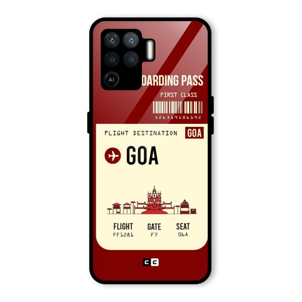 Goa Boarding Pass Glass Back Case for Oppo F19 Pro