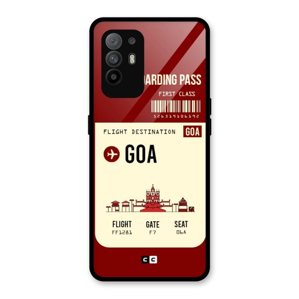 Goa Boarding Pass Glass Back Case for Oppo F19 Pro Plus 5G