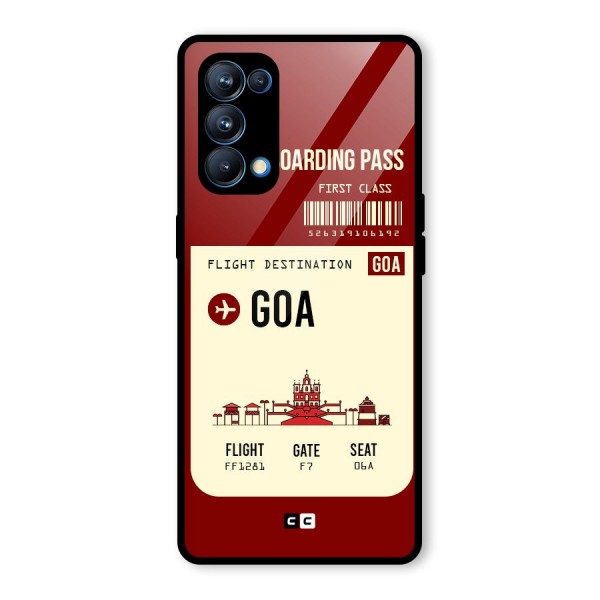 Goa Boarding Pass Glass Back Case for Oppo Reno5 Pro 5G