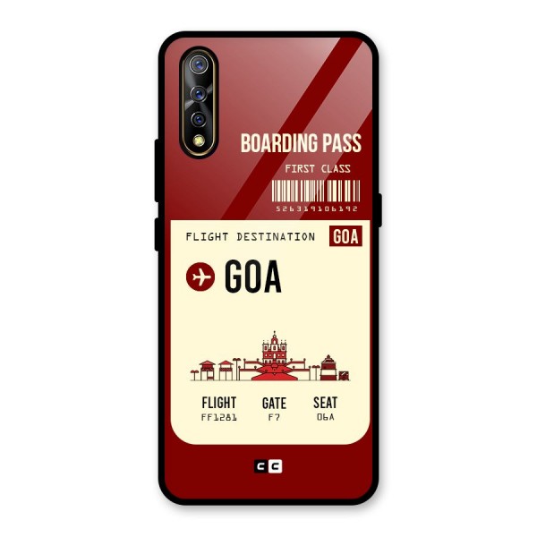 Goa Boarding Pass Glass Back Case for Vivo S1