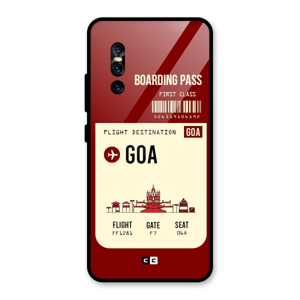 Goa Boarding Pass Glass Back Case for Vivo V15 Pro