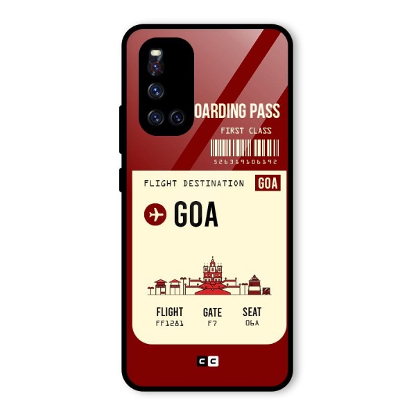 Goa Boarding Pass Glass Back Case for Vivo V19