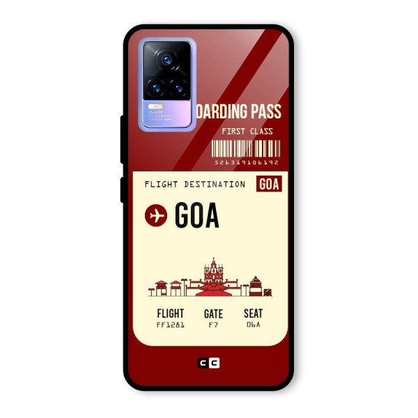 Goa Boarding Pass Glass Back Case for Vivo Y73