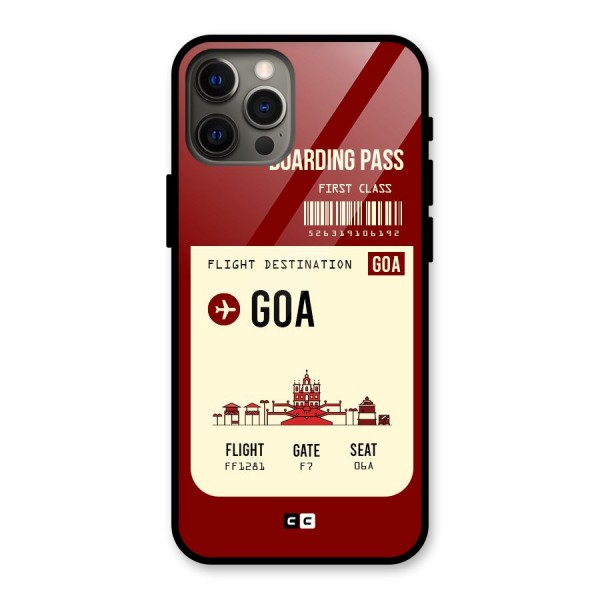 Goa Boarding Pass Glass Back Case for iPhone 12 Pro Max