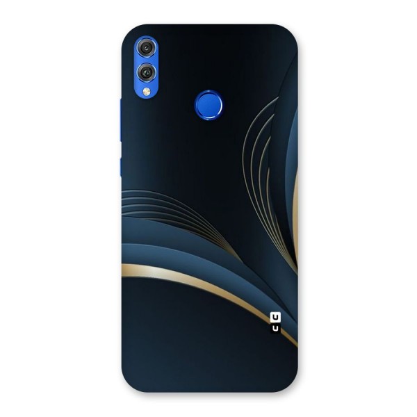 Gold Blue Beauty Back Case for Honor 8X