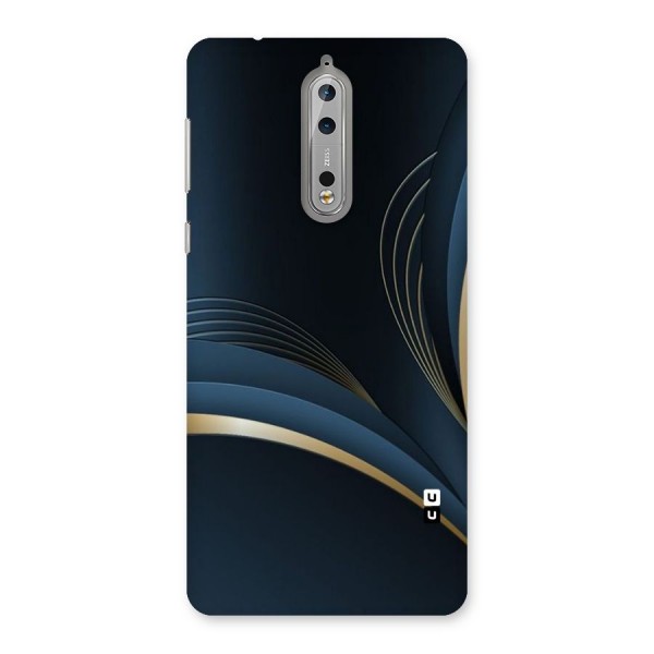 Gold Blue Beauty Back Case for Nokia 8