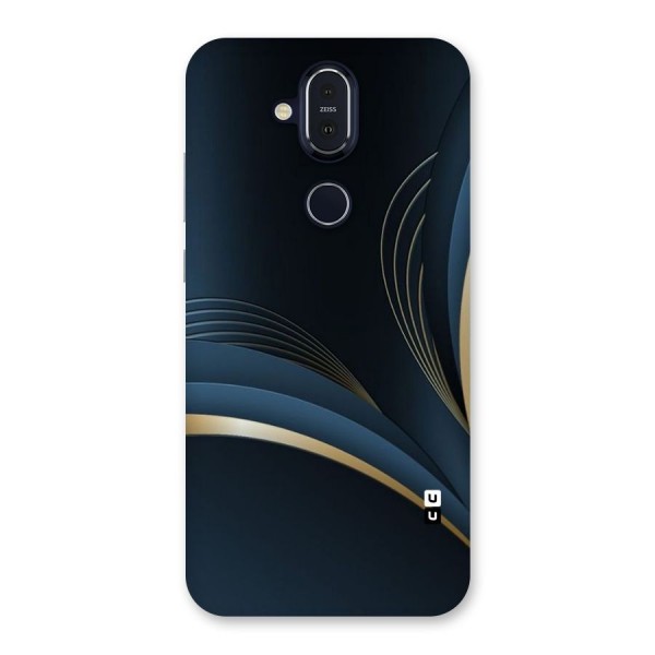 Gold Blue Beauty Back Case for Nokia 8.1